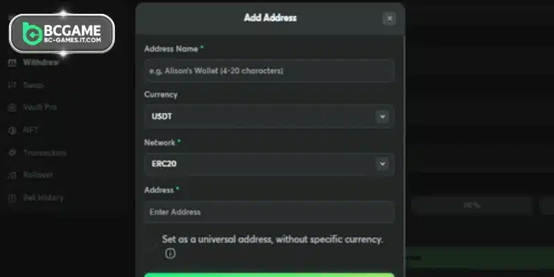 Guide to perform BC GAME withdraw quickly for members